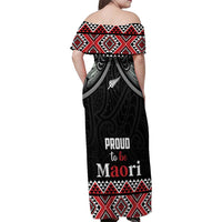 Aotearoa Toitu Te Tiriti Waitangi Family Matching Off Shoulder Maxi Dress and Hawaiian Shirt Proud To Be Maori LT01 - Polynesian Pride