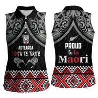 Aotearoa Toitu Te Tiriti Waitangi Women Sleeveless Polo Shirt Proud To Be Maori LT01 - Polynesian Pride
