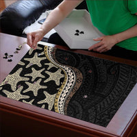 Beige Polynesian Starfish Unique Pattern Puzzle