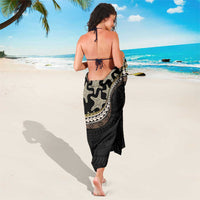 Beige Polynesian Starfish Unique Pattern Sarong