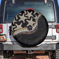 Beige Polynesian Starfish Unique Pattern Spare Tire Cover