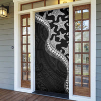 Monotone Polynesian Starfish Unique Pattern Door Cover