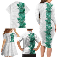 Hawaii Tropical Leaves Family Matching Long Sleeve Bodycon Dress and Hawaiian Shirt Polynesian Pattern LT01 - Polynesian Pride