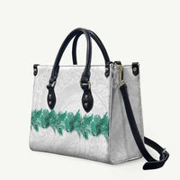 Hawaii Tropical Leaves Leather Bag Polynesian Pattern