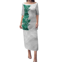 Hawaii Tropical Leaves Puletasi Polynesian Pattern