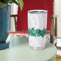 Hawaii Tropical Leaves Tumbler Cup Polynesian Pattern