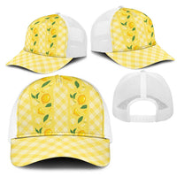 Hawaii Lemon Palaka Mesh Trucker Cap Striped Stylized