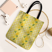 Hawaii Lemon Palaka Tote Bag Striped Stylized