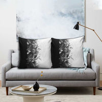 Hawaii Tropical Plant Monochrome Pillow Cover Vibrant Polynesian Pattern