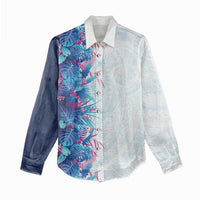 Hawaii Tropical Plant UliUli Women Casual Shirt Vibrant Polynesian Pattern