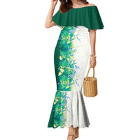 Hawaii Tropical Plant Omaomao Family Matching Mermaid Dress and Hawaiian Shirt Vibrant Polynesian Pattern LT01 Mom's Dress Green - Polynesian Pride
