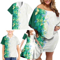 Hawaii Tropical Plant Omaomao Family Matching Off Shoulder Short Dress and Hawaiian Shirt Vibrant Polynesian Pattern LT01 - Polynesian Pride