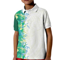 Hawaii Tropical Plant Omaomao Kid Polo Shirt Vibrant Polynesian Pattern