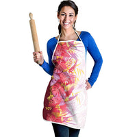 Hawaii Tropical Plant Akala Apron Vibrant Polynesian Pattern