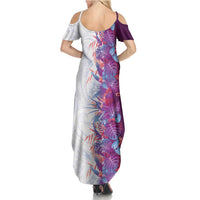 Hawaii Tropical Plant Poni Family Matching Summer Maxi Dress and Hawaiian Shirt Vibrant Polynesian Pattern LT01 - Polynesian Pride