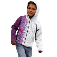 Hawaii Tropical Plant Poni Kid Hoodie Vibrant Polynesian Pattern