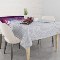 Hawaii Tropical Plant Poni Tablecloth Vibrant Polynesian Pattern