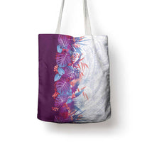Hawaii Tropical Plant Poni Tote Bag Vibrant Polynesian Pattern