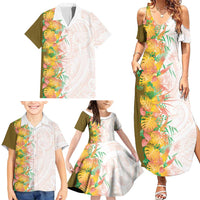 Hawaii Tropical Plant Lenalena Family Matching Summer Maxi Dress and Hawaiian Shirt Vibrant Polynesian Pattern LT01 - Polynesian Pride