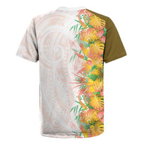 Hawaii Tropical Plant Lenalena Rugby Jersey Vibrant Polynesian Pattern
