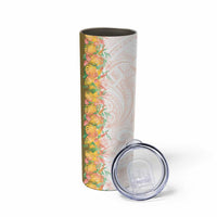 Hawaii Tropical Plant Lenalena Skinny Tumbler Vibrant Polynesian Pattern