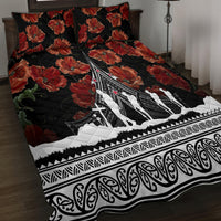 New Zealand ANZAC Day Quilt Bed Set Poppy With Polynesian Pattern LT01 - Polynesian Pride