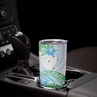 Kia Ora Maori New Zealand Pastel Tumbler Cup Sun Ta Moko Aqua Green Version LT01 - Polynesian Pride