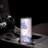 Kia Ora Maori New Zealand Pastel Skinny Tumbler Sun Ta Moko Lilac Version LT01 - Polynesian Pride