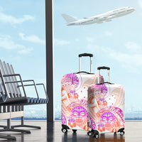 Kia Ora Maori New Zealand Pastel Luggage Cover Sun Ta Moko Sunset Version LT01 - Polynesian Pride