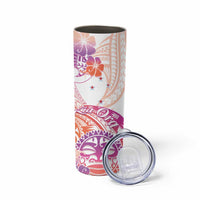 Kia Ora Maori New Zealand Pastel Skinny Tumbler Sun Ta Moko Sunset Version LT01 - Polynesian Pride