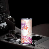 Kia Ora Maori New Zealand Pastel Skinny Tumbler Sun Ta Moko Sunset Version LT01 - Polynesian Pride