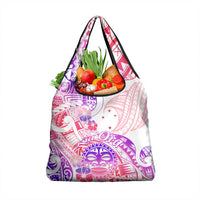 Kia Ora Maori New Zealand Pastel Grocery Bag Sun Ta Moko Sweet Version LT01 1-pack One Size Pink - Polynesian Pride