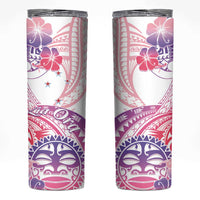 Kia Ora Maori New Zealand Pastel Skinny Tumbler Sun Ta Moko Sweet Version LT01 Pink - Polynesian Pride