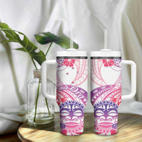 Kia Ora Maori New Zealand Pastel Tumbler With Handle Sun Ta Moko Sweet Version LT01 - Polynesian Pride