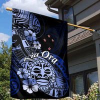 Aotearoa Kia Ora New Zealand Ta Moko Blue Version Garden Flag LT01 - Polynesian Pride
