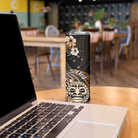 Aotearoa Kia Ora New Zealand Ta Moko Gold Version Skinny Tumbler LT01 - Polynesian Pride