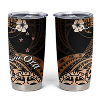Aotearoa Kia Ora New Zealand Ta Moko Gold Version Tumbler Cup