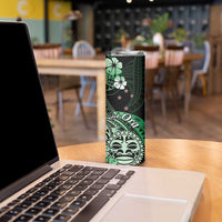 Aotearoa Kia Ora New Zealand Ta Moko Green Version Skinny Tumbler LT01 - Polynesian Pride