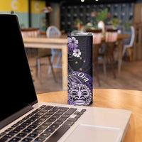 Aotearoa Kia Ora New Zealand Ta Moko Purple Version Skinny Tumbler LT01 - Polynesian Pride