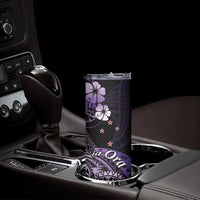 Aotearoa Kia Ora New Zealand Ta Moko Purple Version Skinny Tumbler LT01 - Polynesian Pride