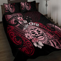 Aotearoa Kia Ora New Zealand Ta Moko Red Version Quilt Bed Set LT01 - Polynesian Pride