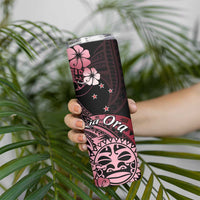 Aotearoa Kia Ora New Zealand Ta Moko Red Version Skinny Tumbler LT01 - Polynesian Pride