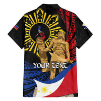 Personalized Lapulapu The First Filipino Hero Family Matching Short Sleeve Bodycon Dress and Hawaiian Shirt Polynesian Pattern LT01 - Polynesian Pride