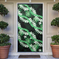 Puakenikeni Maile Lei Door Cover Frangipani Green Tropical Leaves