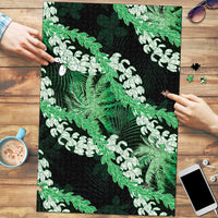 Puakenikeni Maile Lei Puzzle Frangipani Green Tropical Leaves