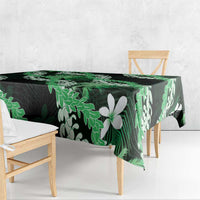 Puakenikeni Maile Lei Tablecloth Frangipani Green Tropical Leaves