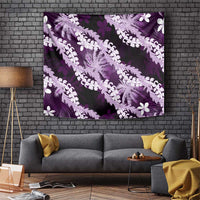 Puakenikeni Maile Lei Tapestry Frangipani Purple Tropical Leaves