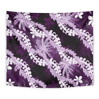 Puakenikeni Maile Lei Tapestry Frangipani Purple Tropical Leaves