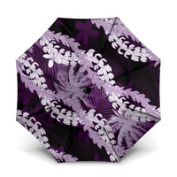 Puakenikeni Maile Lei Umbrella Frangipani Purple Tropical Leaves