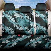 Puakenikeni Maile Lei Back Car Seat Cover Frangipani Turquoise Tropical Leaves